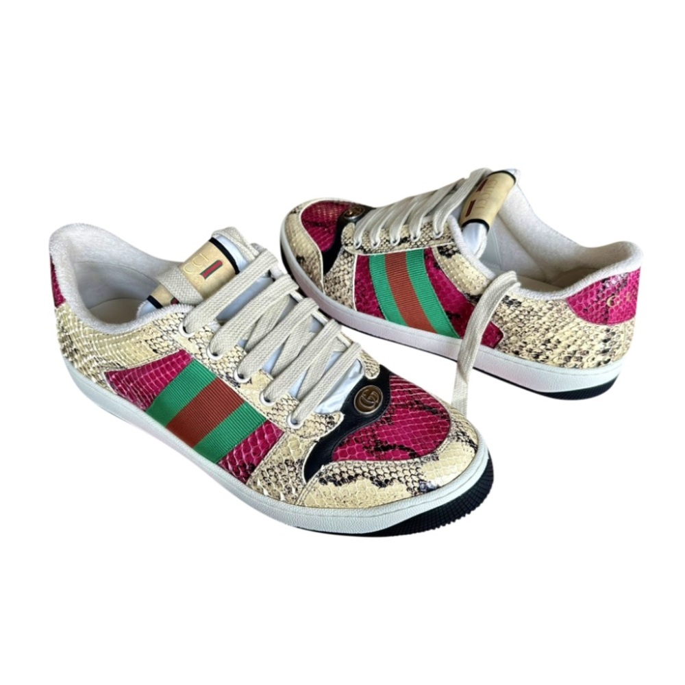 LIMITED EDITION never worn men’s Gucci Garden exclusive python skin trainers